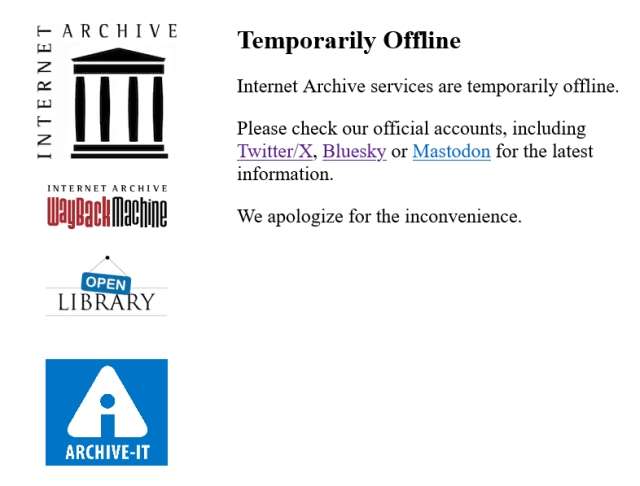 Internet Archive ende offline, sulm i ri DDoS