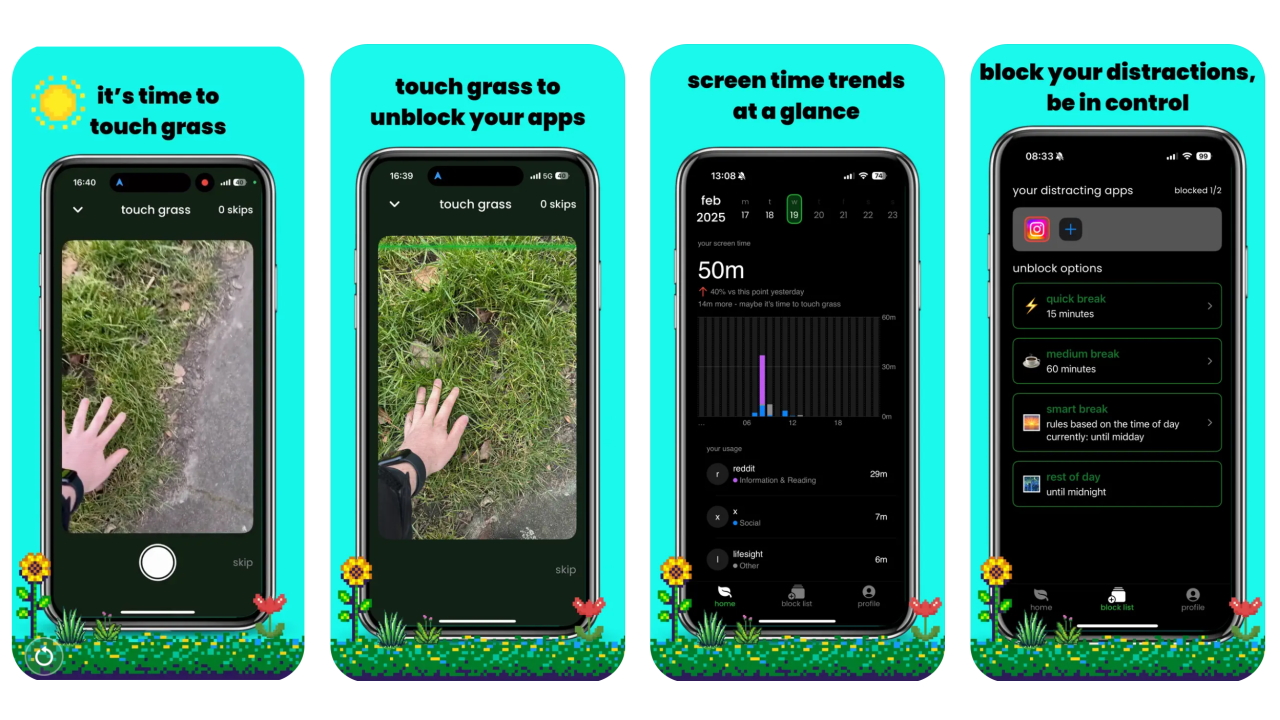 Touch Grass: Një aplikacion bllokon aksesin në mediat sociale derisa të provoni se jeni jashtë