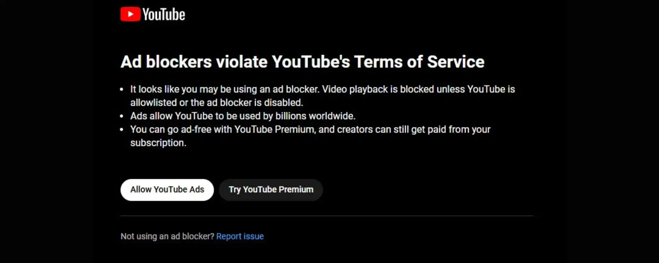 YouTube në Opera dhe Firefox bllokon videot nëse zbulon ad blocker