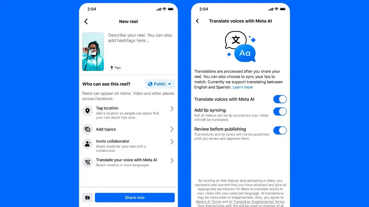 Meta shton përkthime AI për Reels